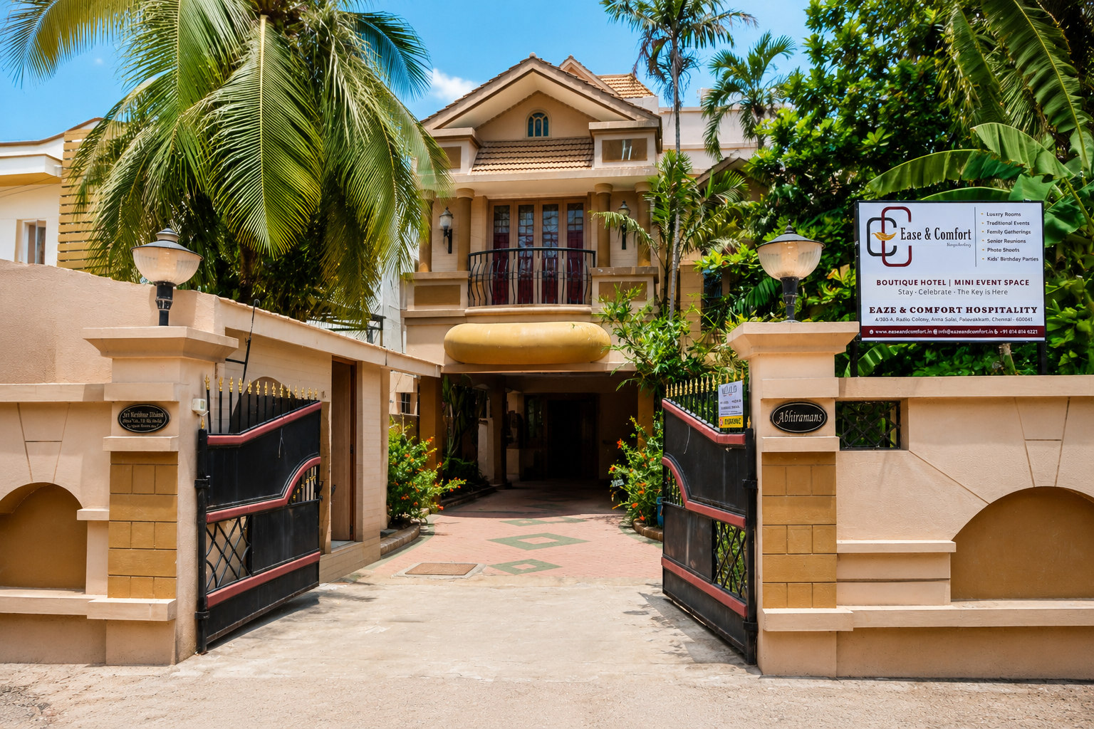 Private 6-Room Villa-Style Boutique Hotel in Palavakkam Near ECR