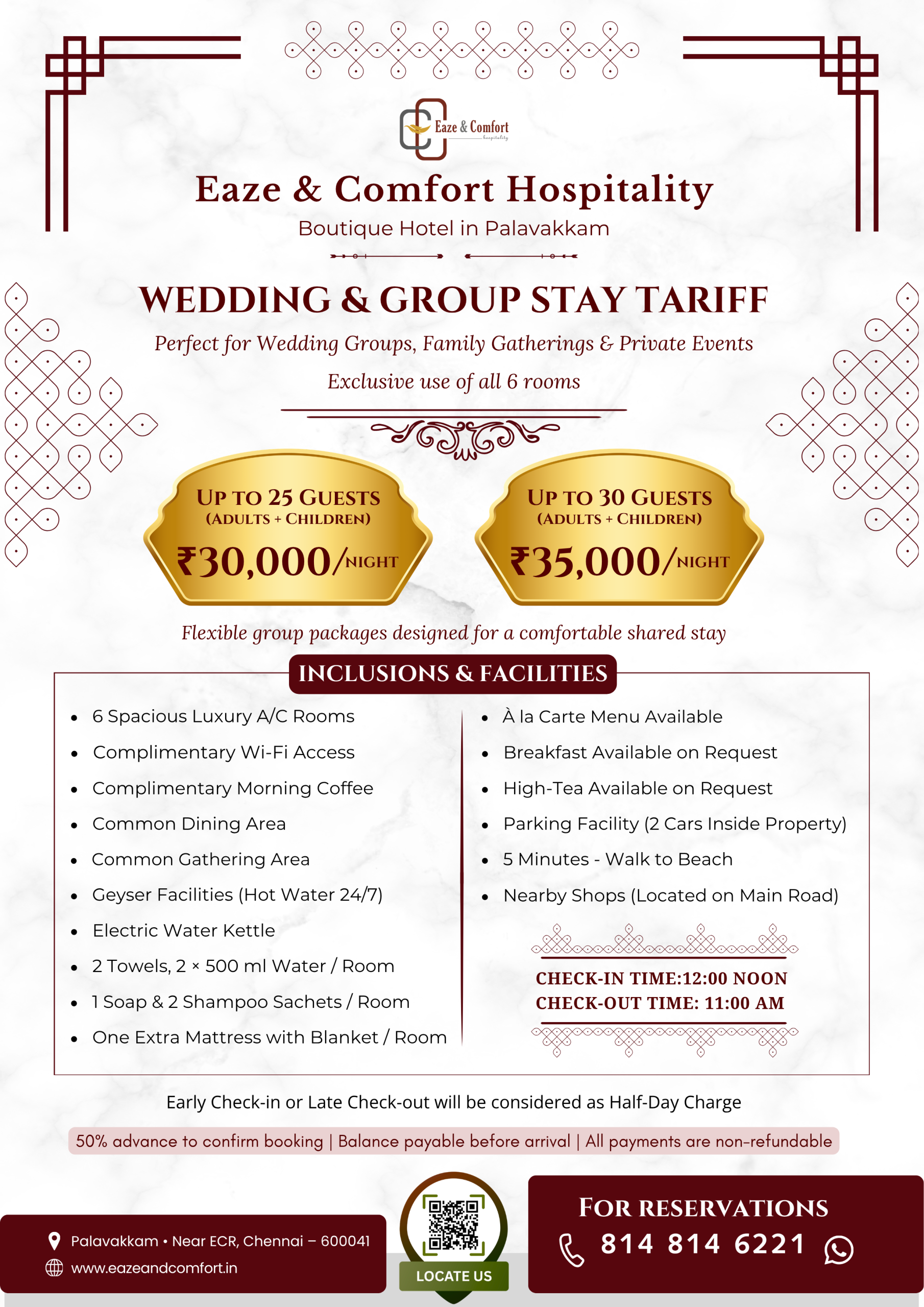 Book Villa for Group Booking in ECR