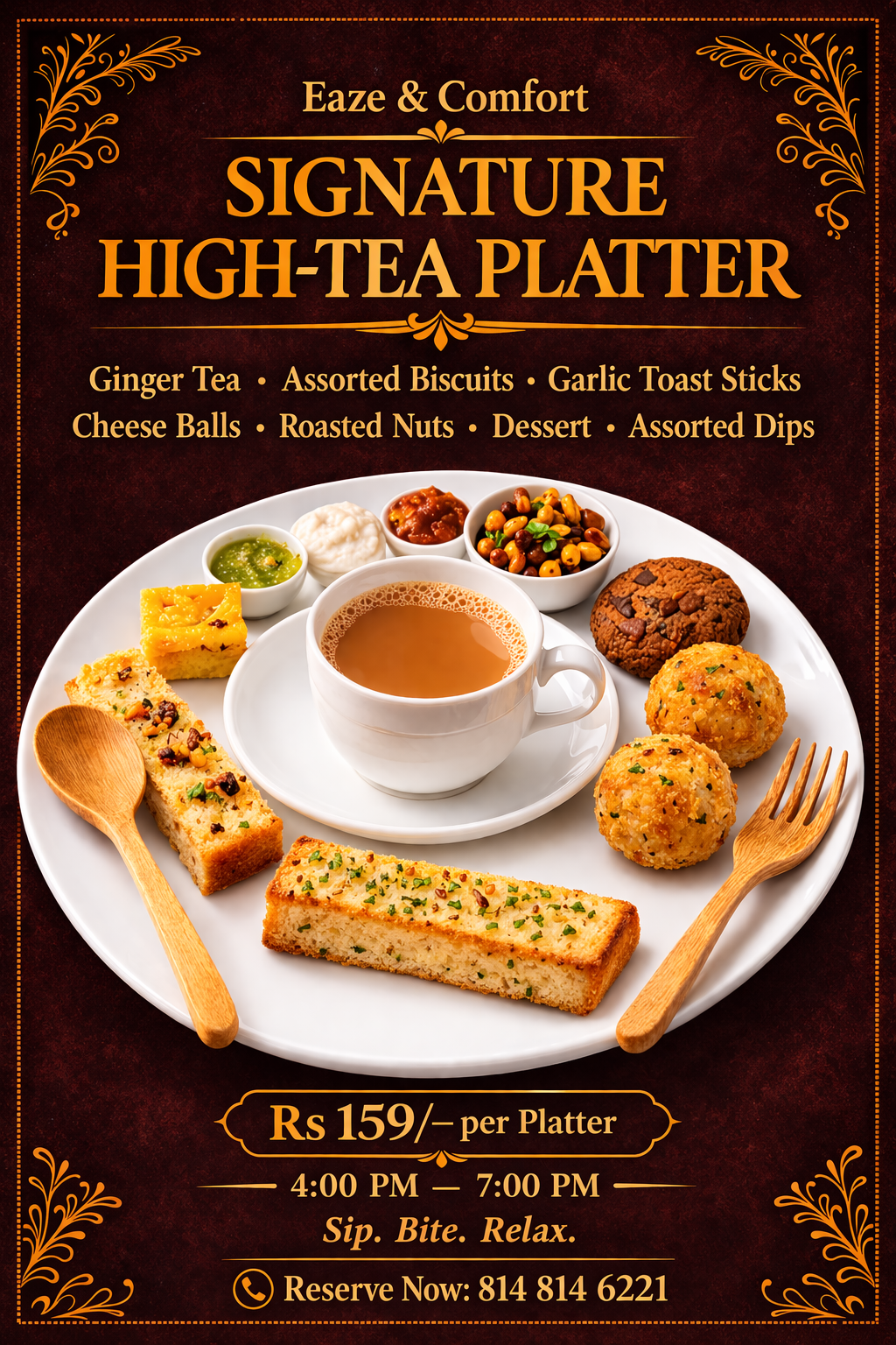 High Tea Experience in Chennai at Eaze & Comfort